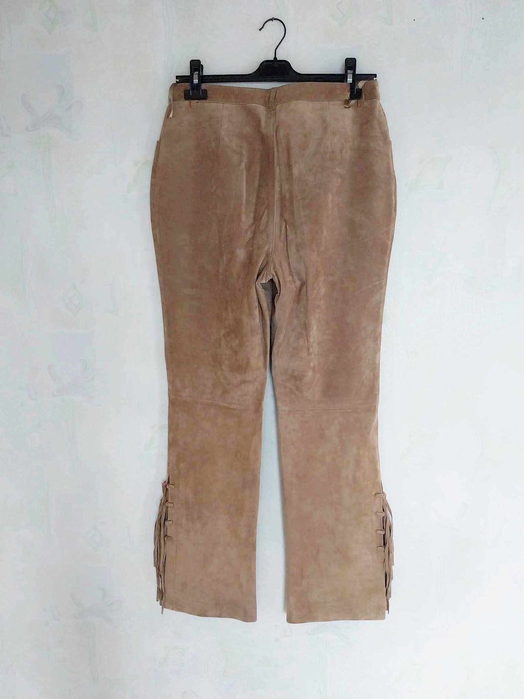 Vintage suede pants with fringe and laces, Western Cowgirl Pants