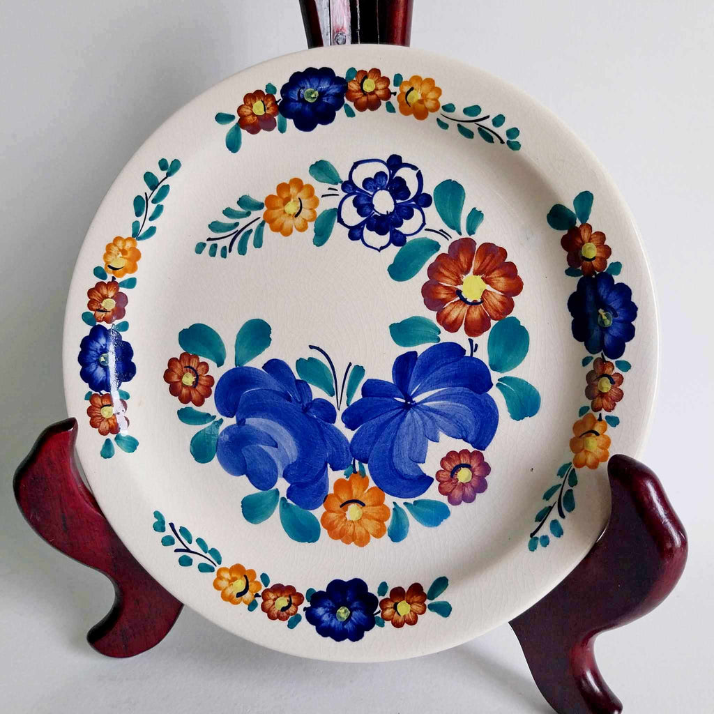 Vintage Hand-Painted Ceramic Plate — Wloclawek, Poland