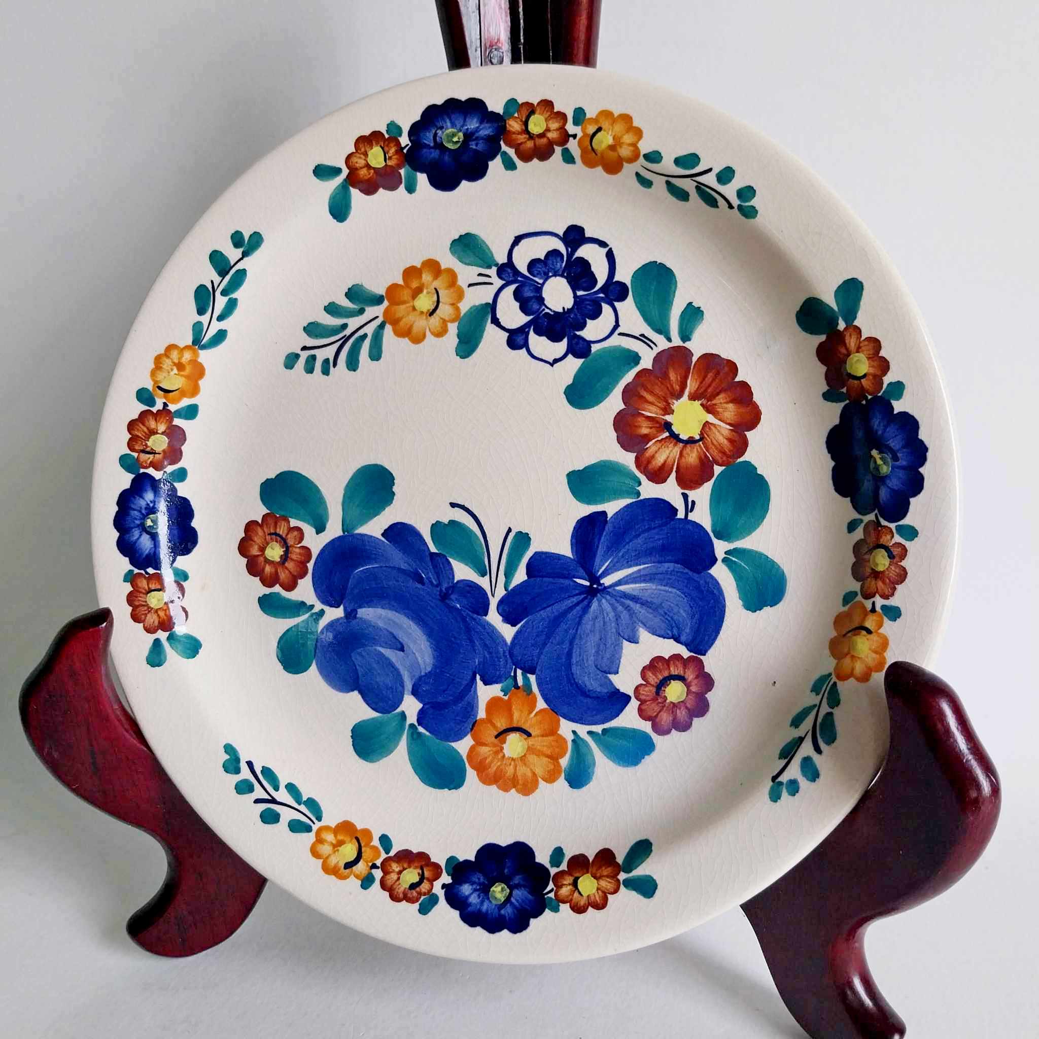 Vintage Hand-Painted Ceramic Plate — Wloclawek, Poland