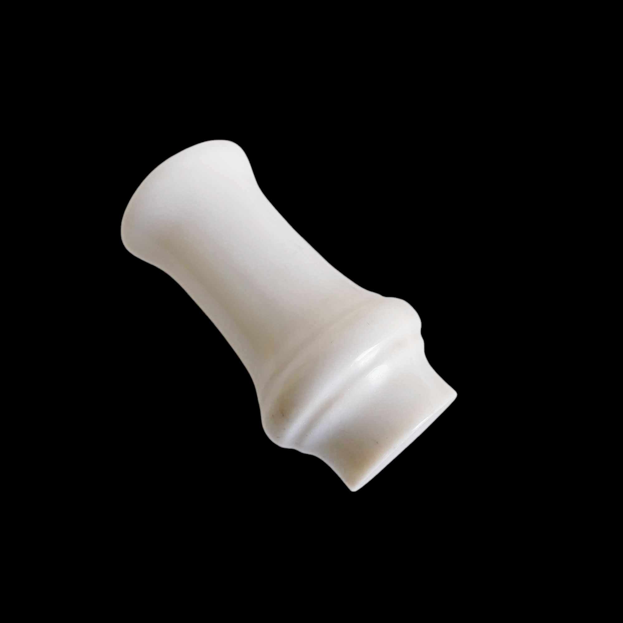 Vintage White Marble Vase – Classic Hourglass Silhouette