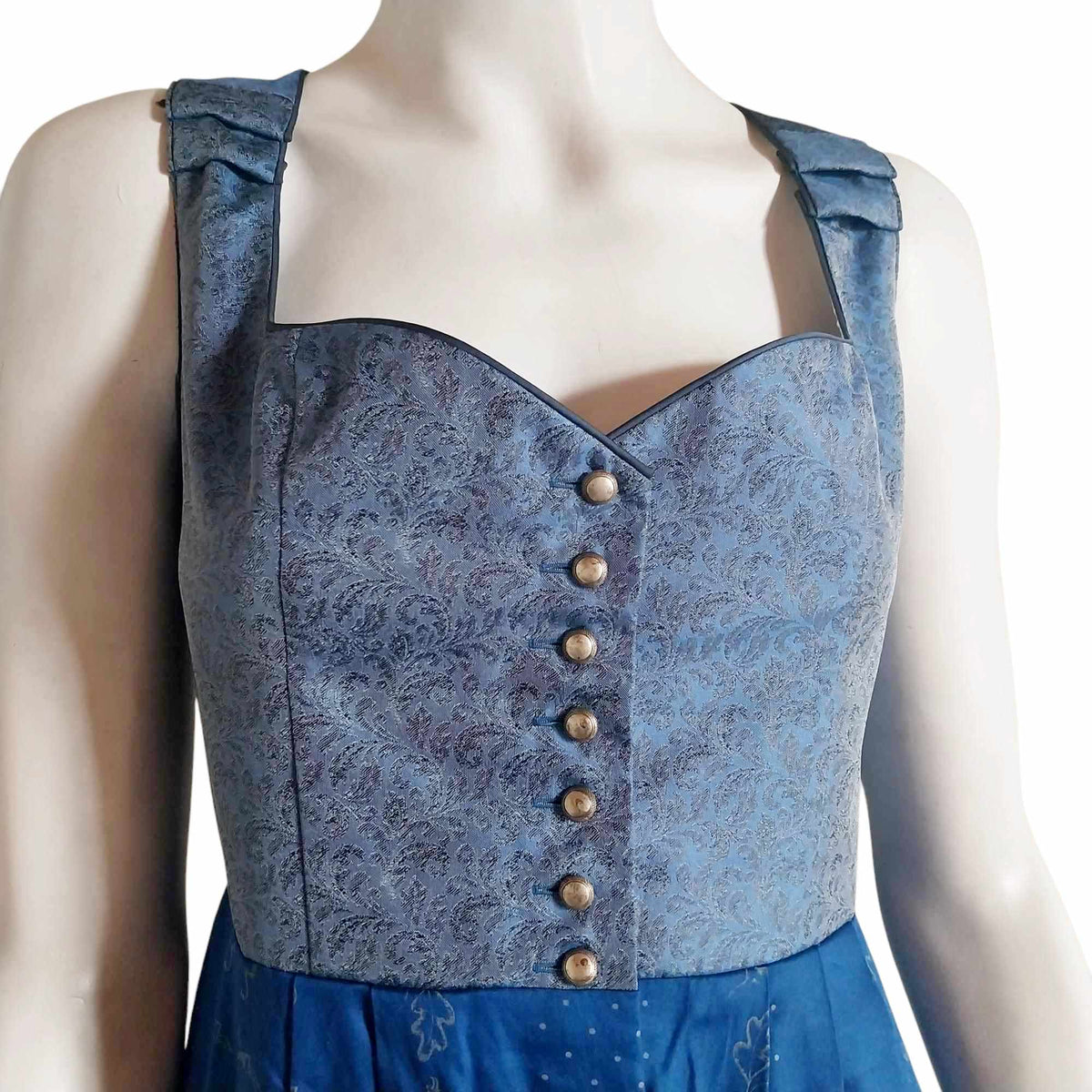 Turi Landhaus Dirndl Leonie Grey-Blue Dress, Size 38