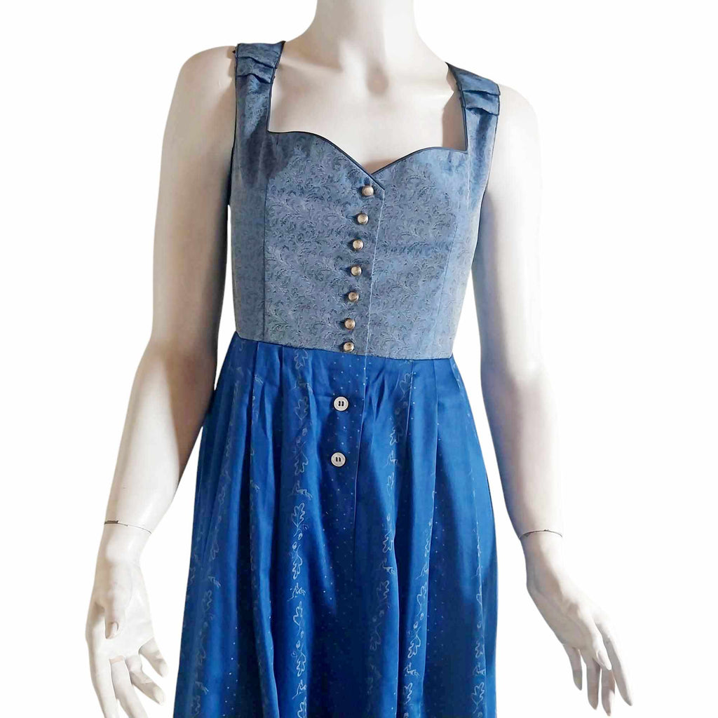 Turi Landhaus Dirndl Leonie Grey-Blue Dress, Size 38