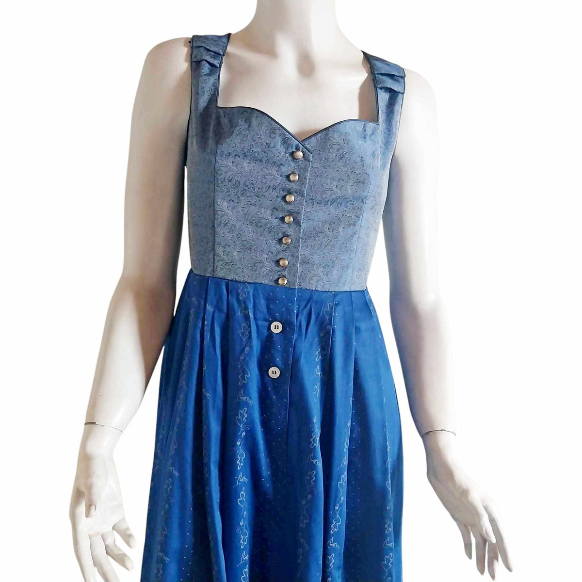 Turi Landhaus Dirndl Leonie Grey-Blue Dress, Size 38
