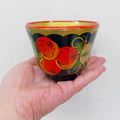 Vintage Russian Khokhloma Wooden Cup — Hand-Painted Lacquerware