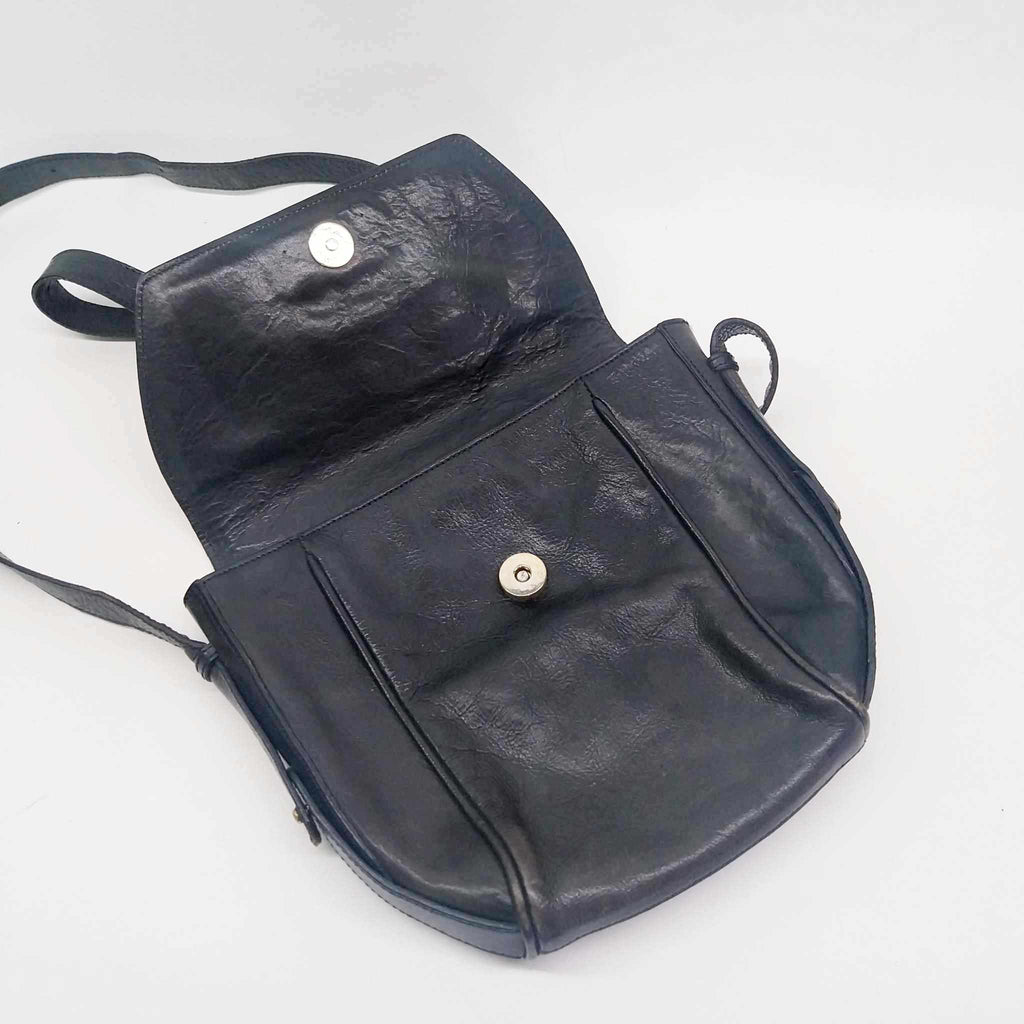 Vintage Etienne Aigner Black Leather Crossbody Bag
