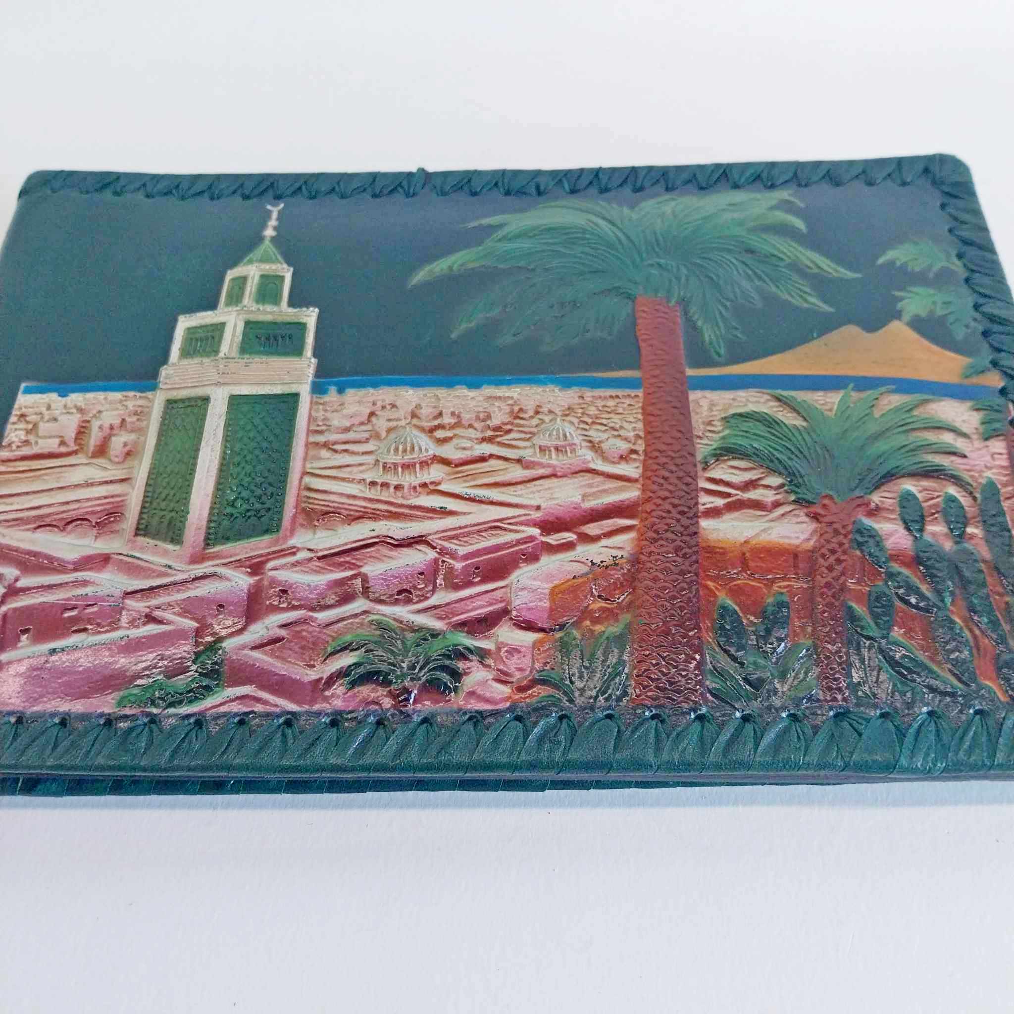 Vintage Oriental Photo Album with Leather Covers