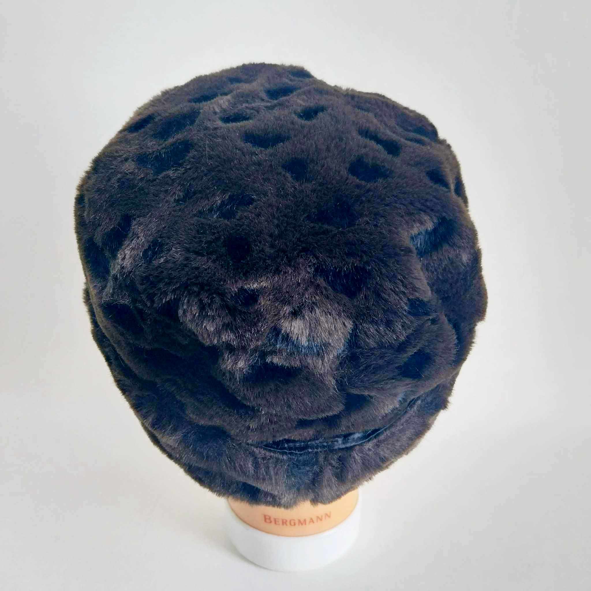 Vintage Dark Brown Faux Fur Hat — Cossack Style Winter Hat
