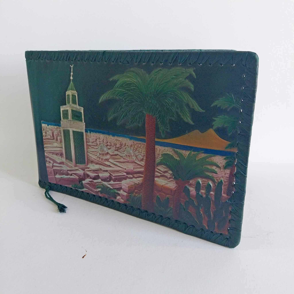 Vintage Oriental Photo Album with Leather Covers