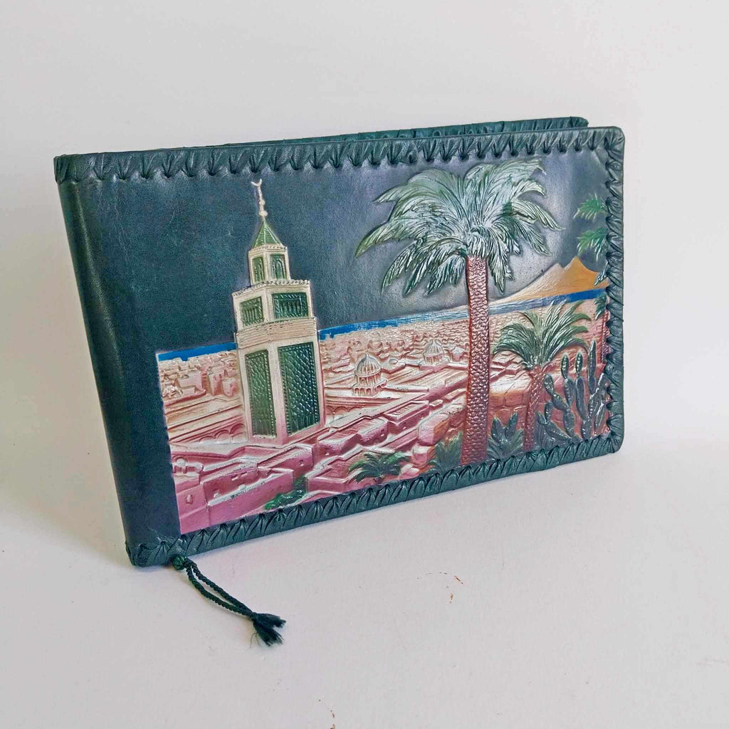 Vintage Oriental Photo Album with Leather Covers