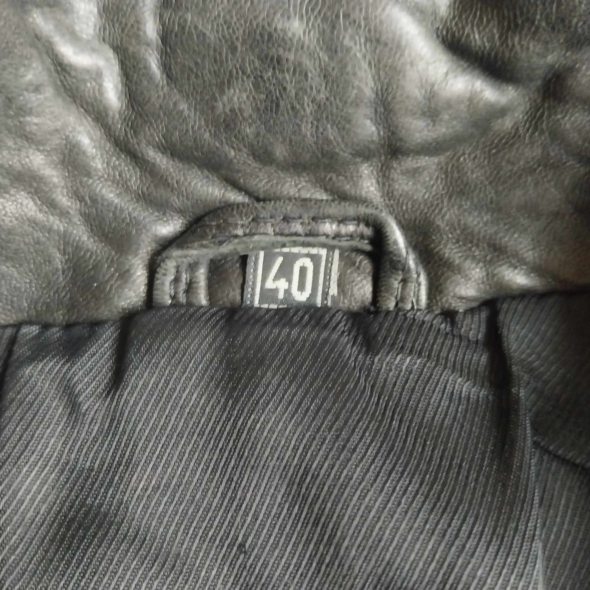 Vintage Black Leather Biker Jacket, Unisex Rocker Jacket