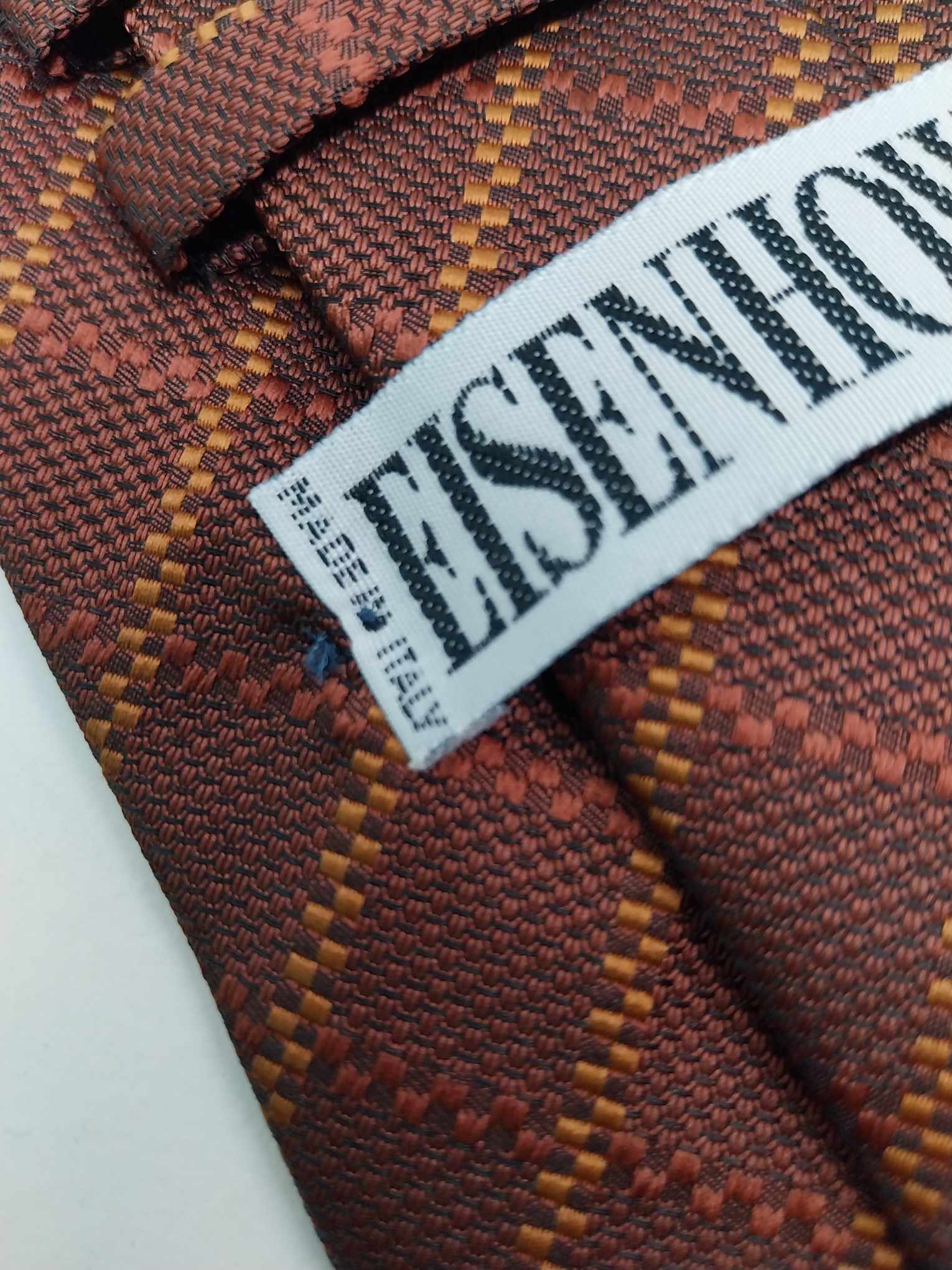 Italian tie EISENHOWER, Silk necktie in box, New, Gift for Men