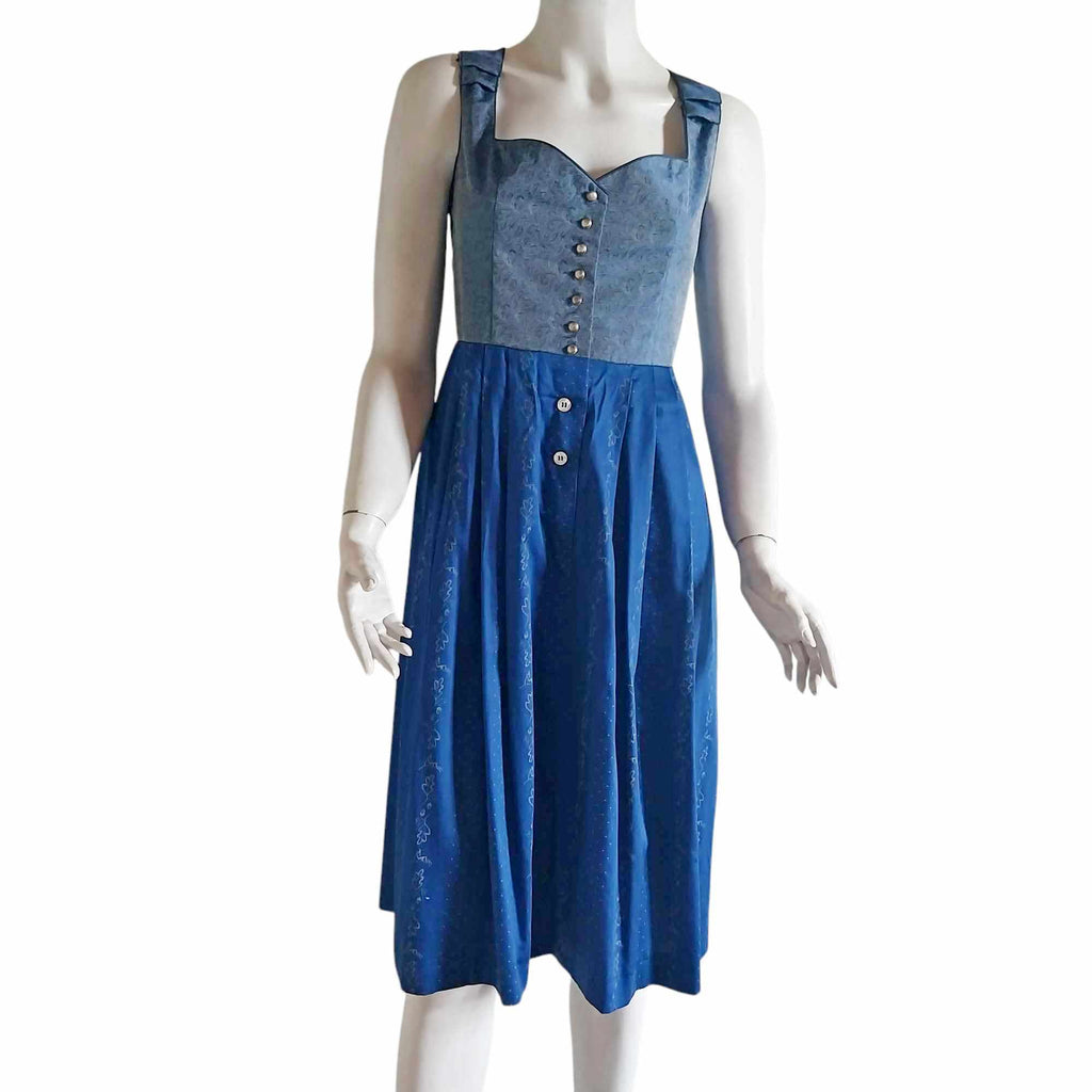 Turi Landhaus Dirndl Leonie Grey-Blue Dress, Size 38