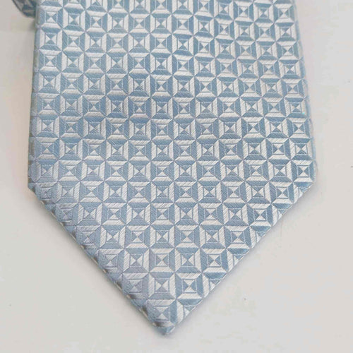 Erve Jacques Italian Silk Tie — Powder Blue Jacquard Vintage Necktie