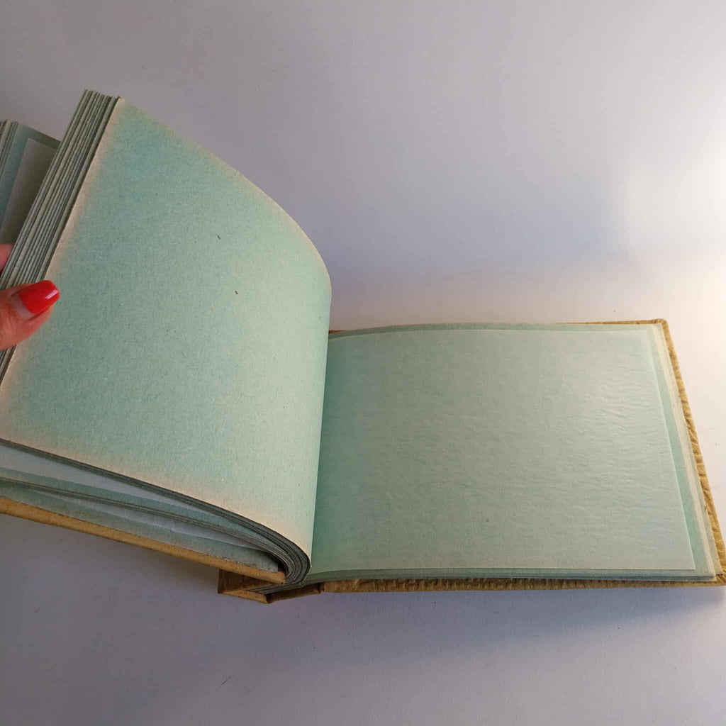 Vintage Leather Photo Album with Relief Ornament