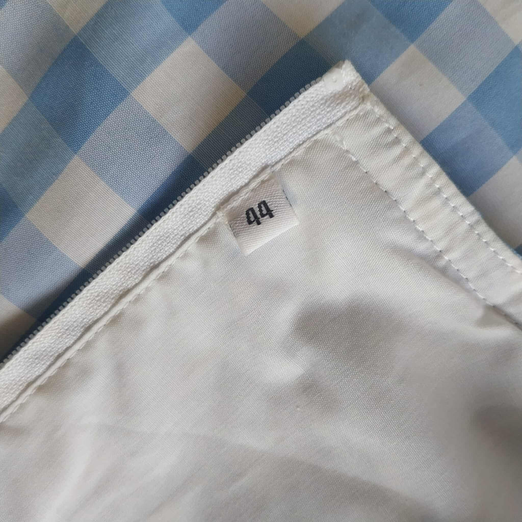 Blue and White Gingham Dirndl Dress with Blue Apron, Size 44
