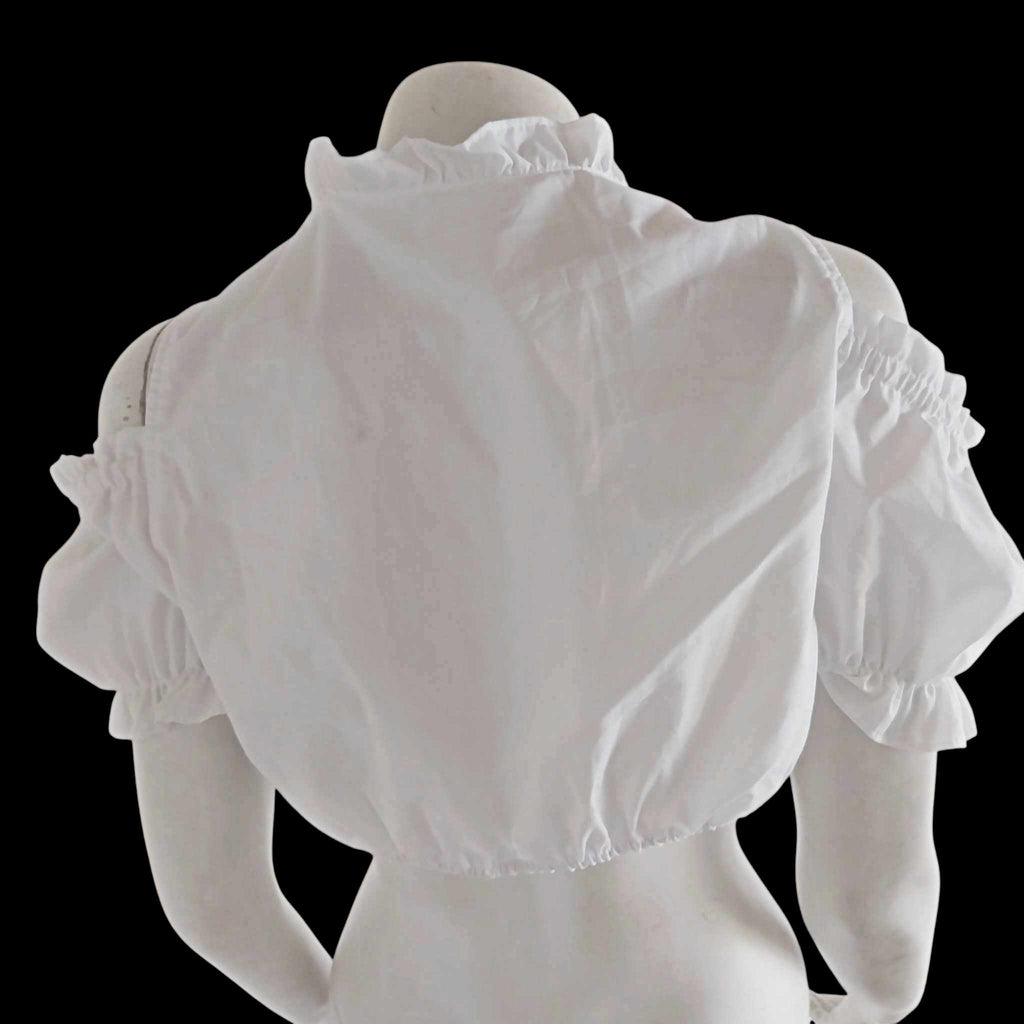 Vintage white Dirndl blouse back view
