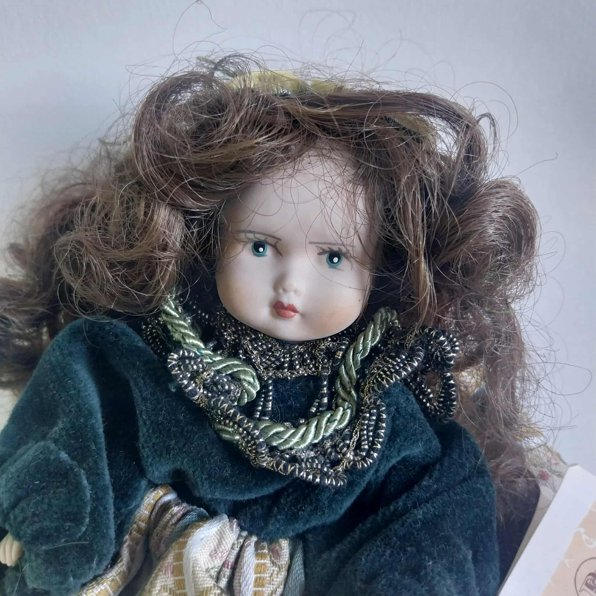 Vintage Capodimonte porcelain doll, Italian collectible doll