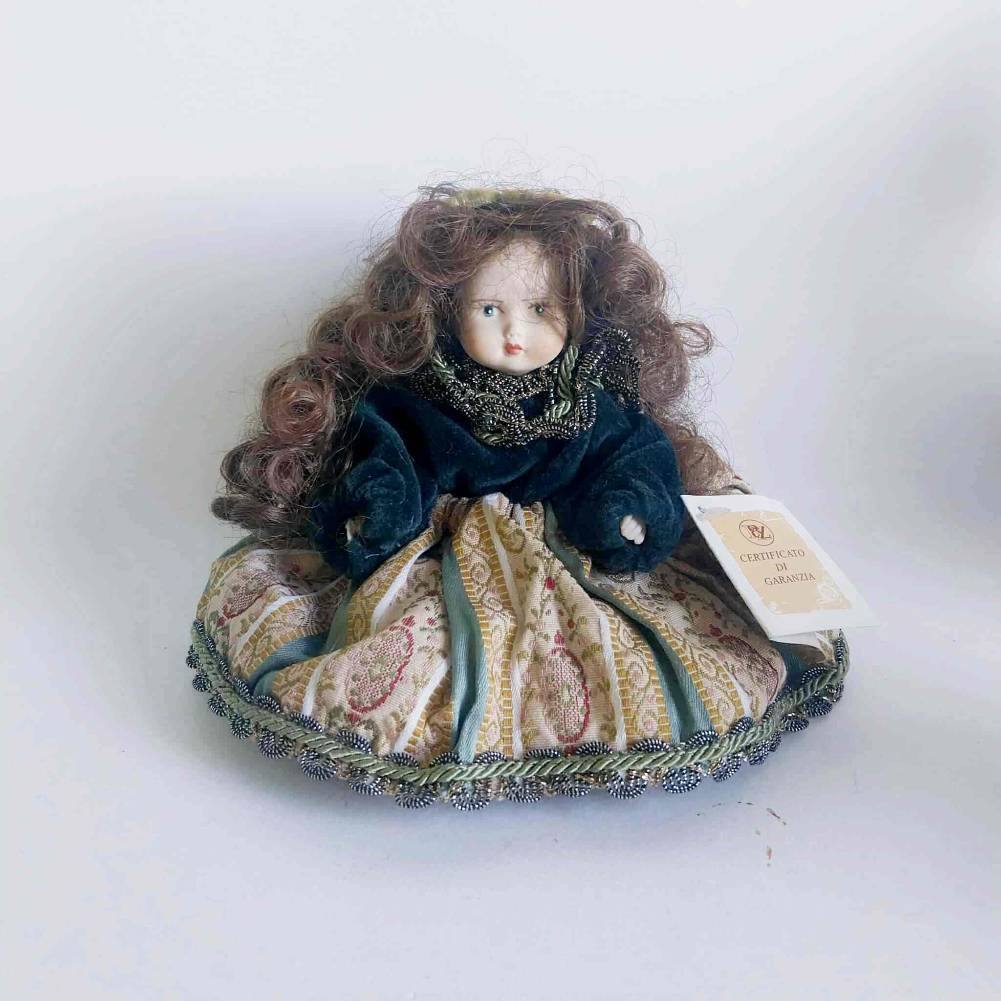 Vintage Capodimonte porcelain doll, Italian collectible doll