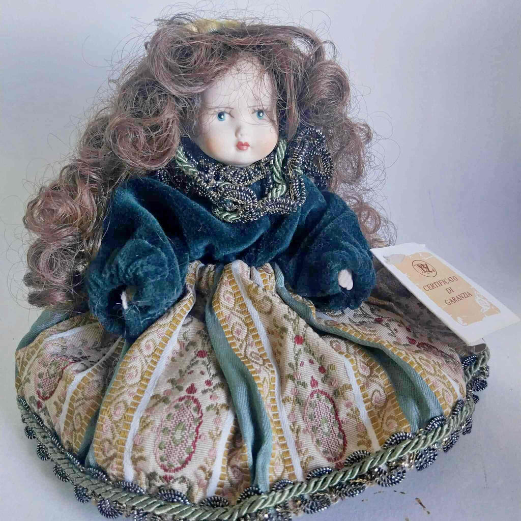 Vintage Capodimonte porcelain doll, Italian collectible doll