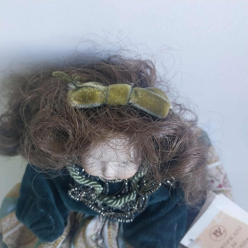 Vintage Capodimonte porcelain doll, Italian collectible doll