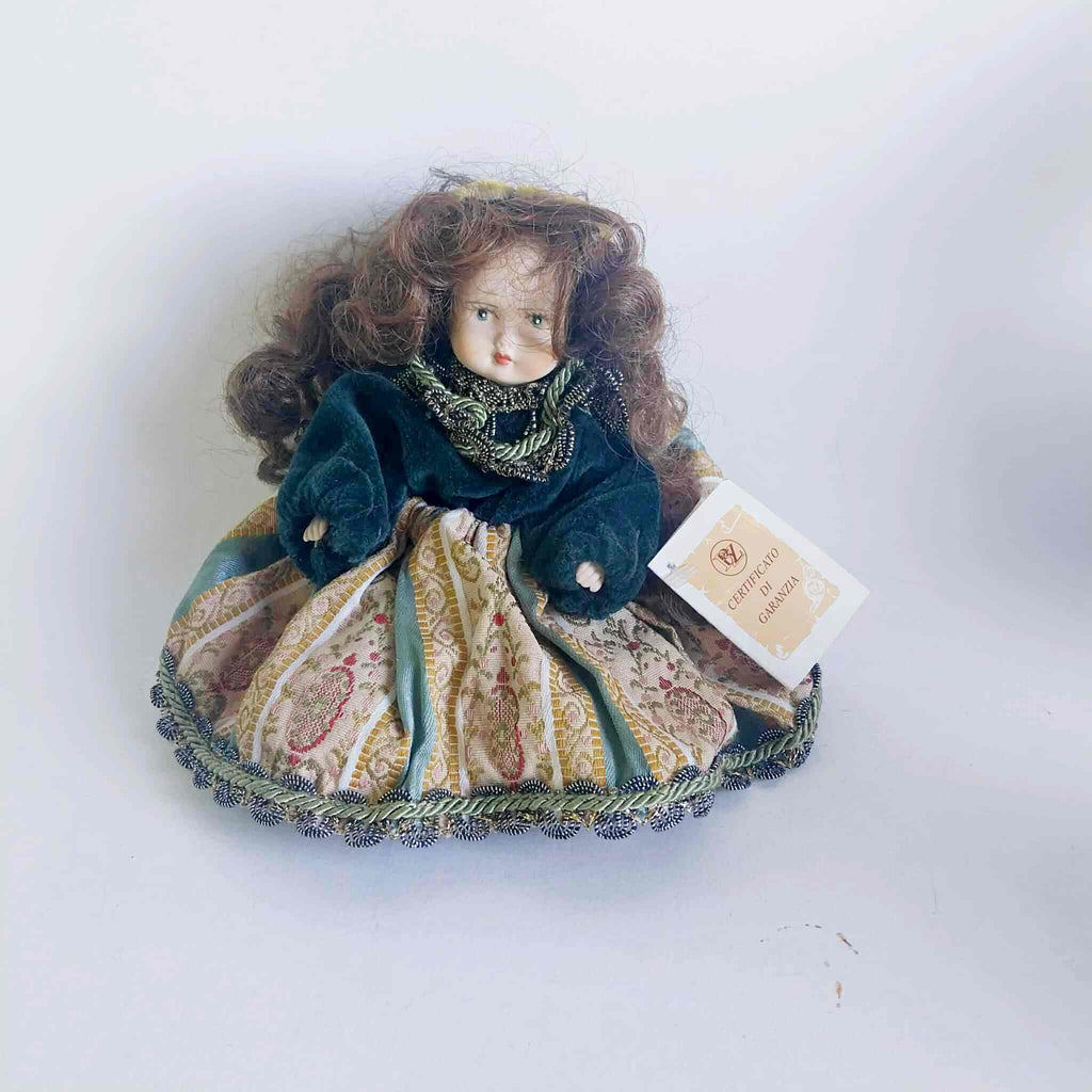 Vintage Capodimonte porcelain doll, Italian collectible doll