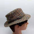 Vintage Mayser Tweed Fedora Hat — Plaid Check, Made in Germany