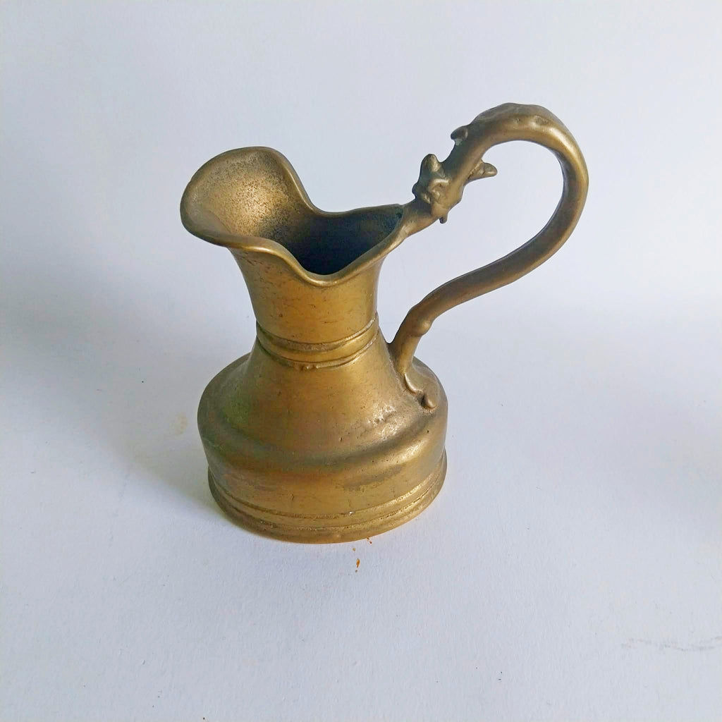 Antique brass jug, Handmade jug made of solid brass