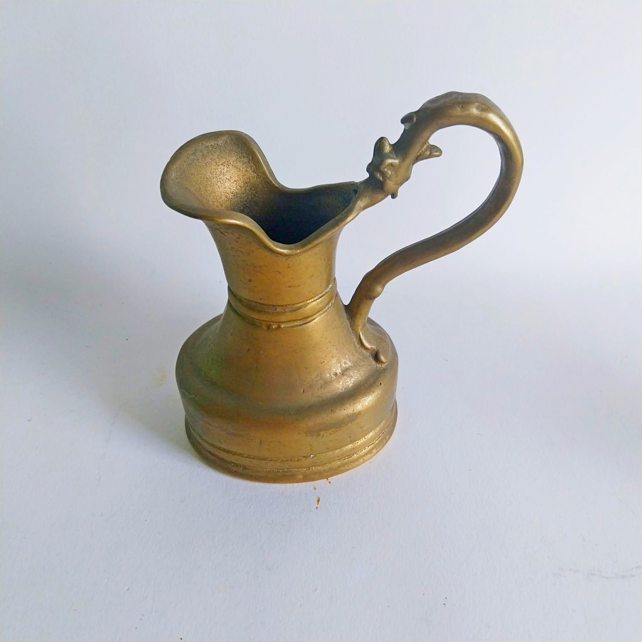 Antique brass jug, Handmade jug made of solid brass