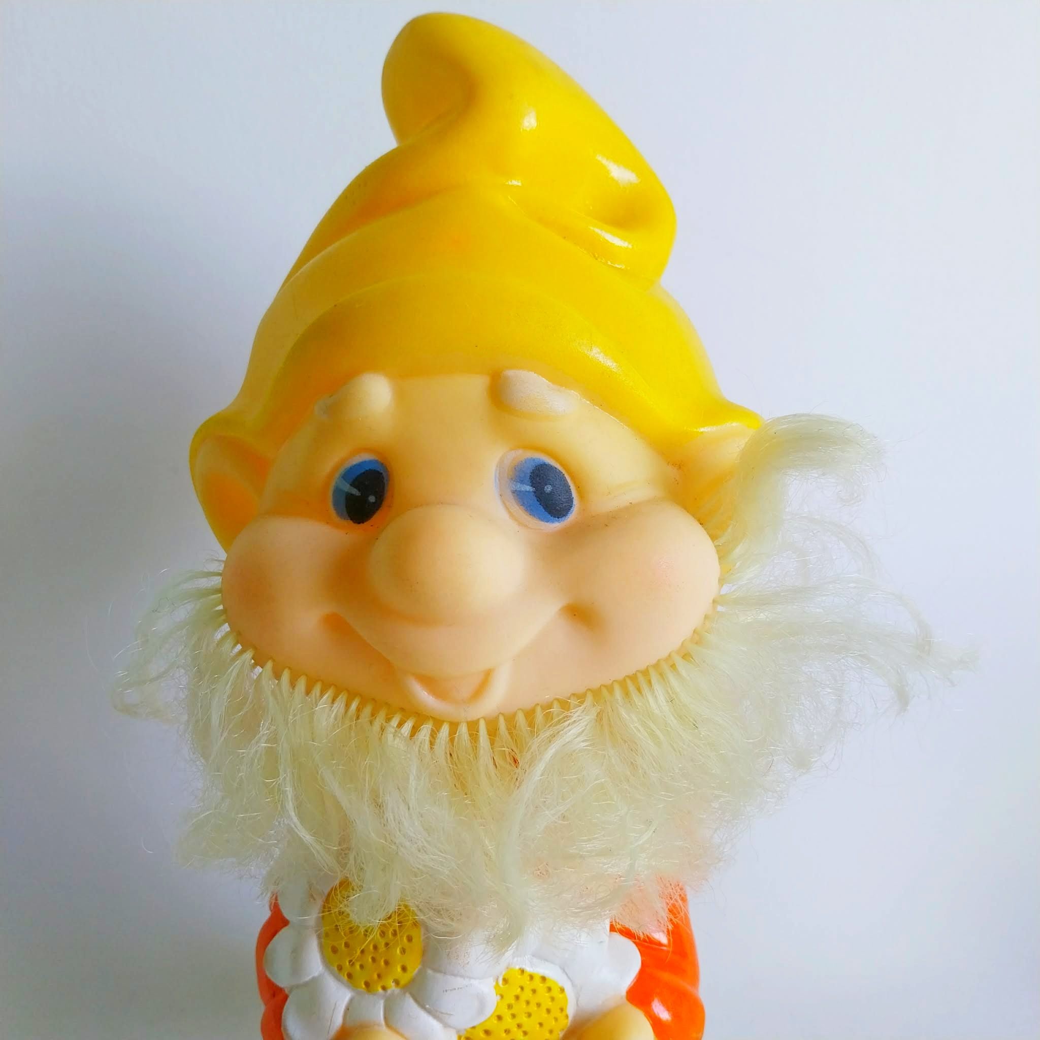 Vintage rare rubber toy Dwarf from USSR, 80s