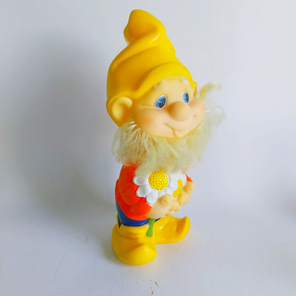 Vintage rare rubber toy Dwarf from USSR, 80s