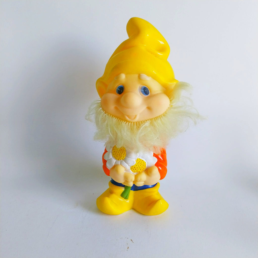 Vintage rare rubber toy Dwarf from USSR, 80s