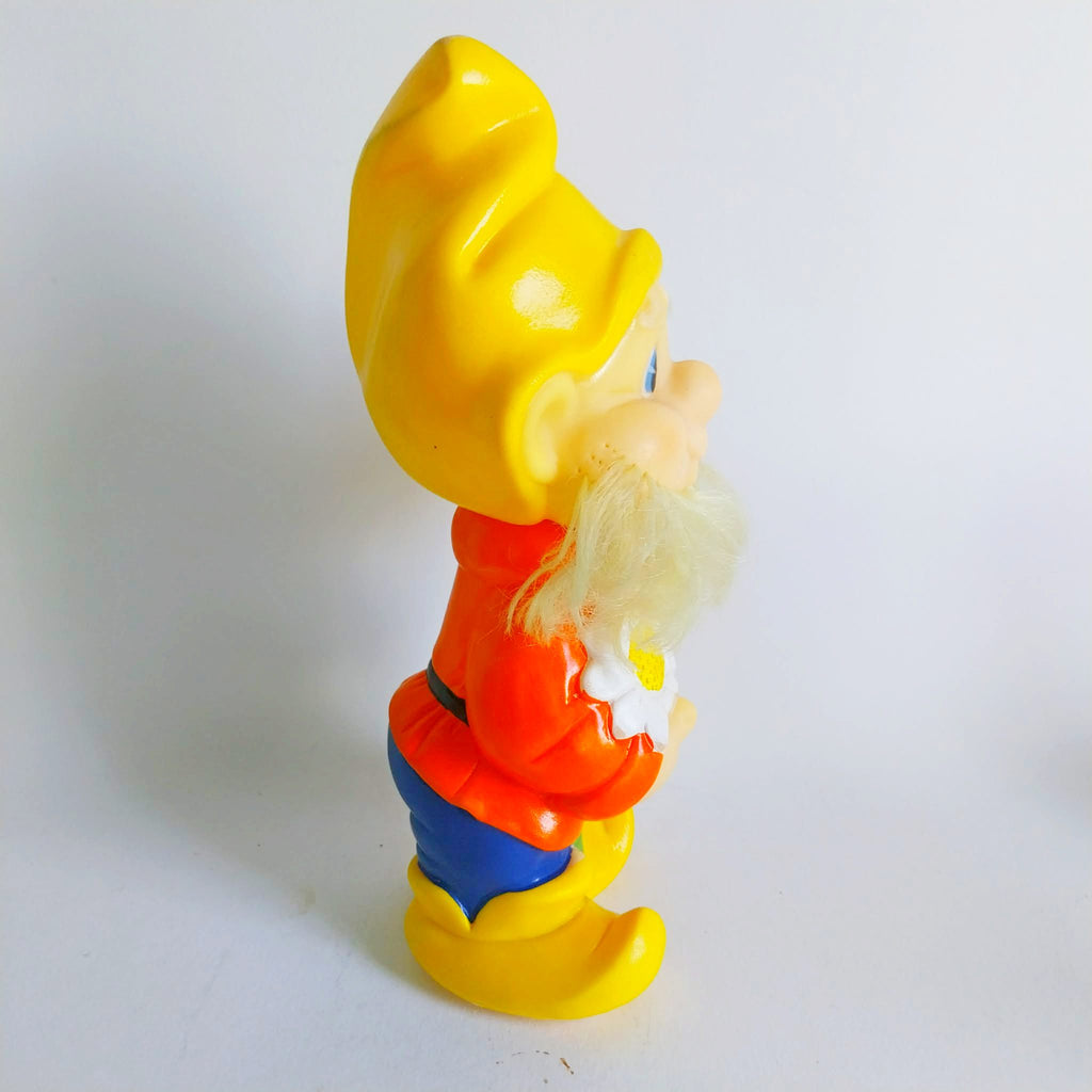 Vintage rare rubber toy Dwarf from USSR, 80s