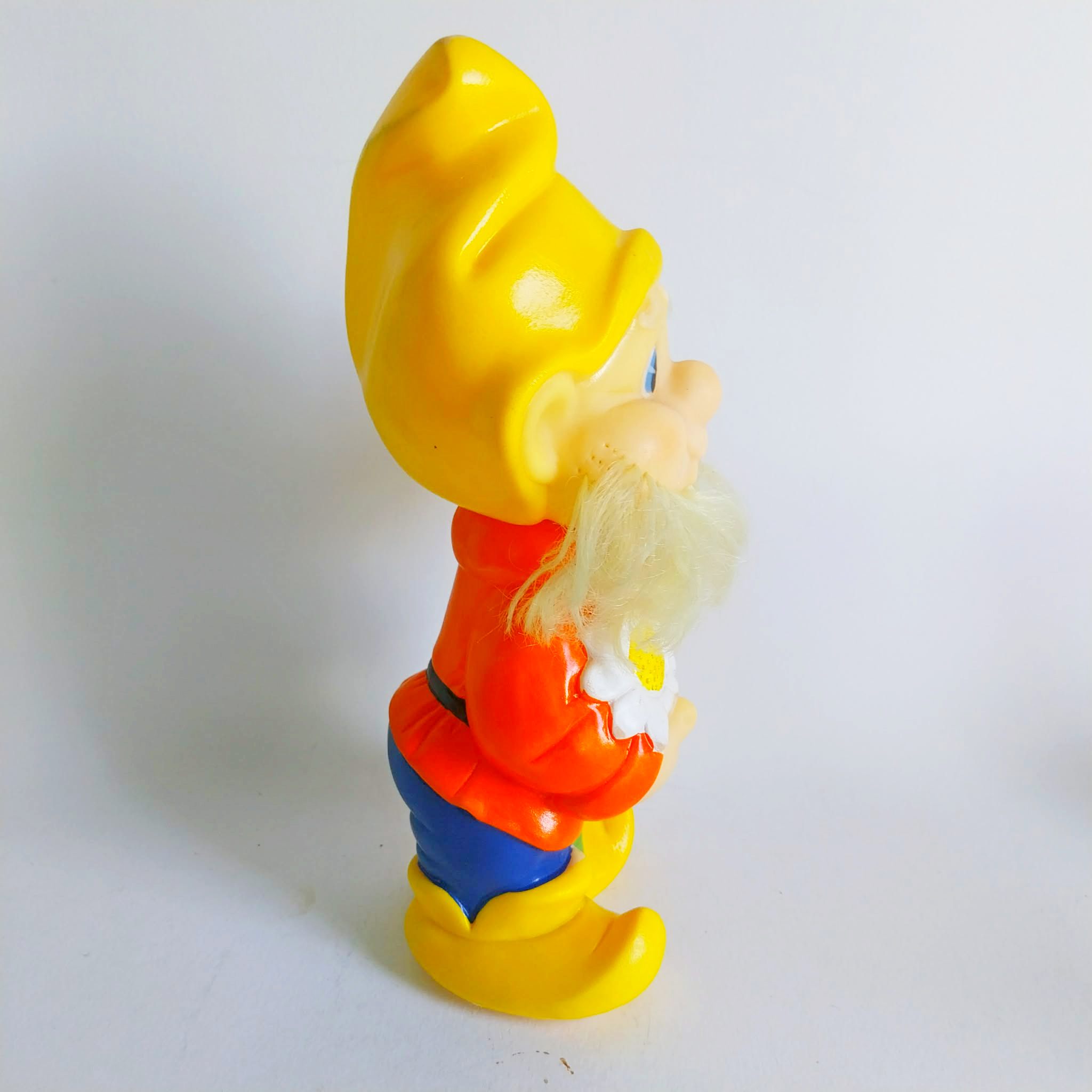 Vintage rare rubber toy Dwarf from USSR, 80s