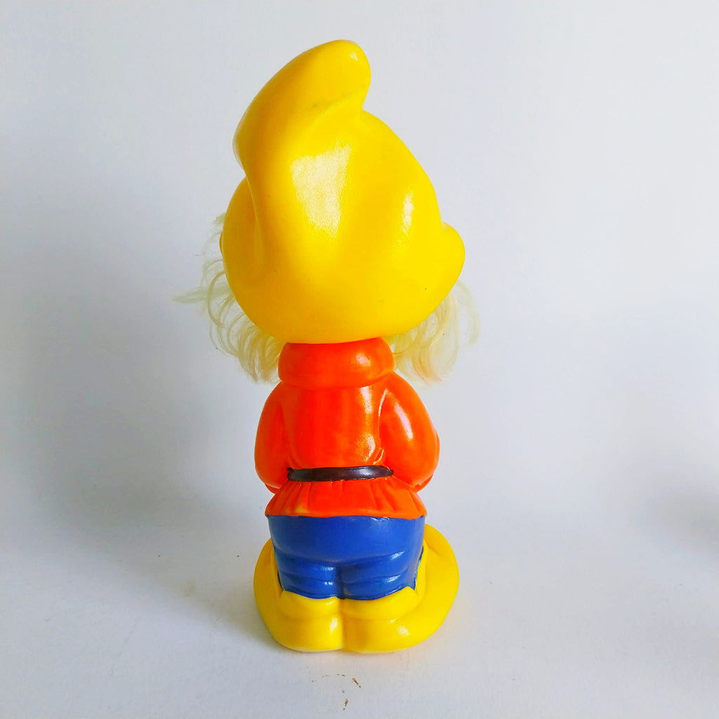 Vintage rare rubber toy Dwarf from USSR, 80s