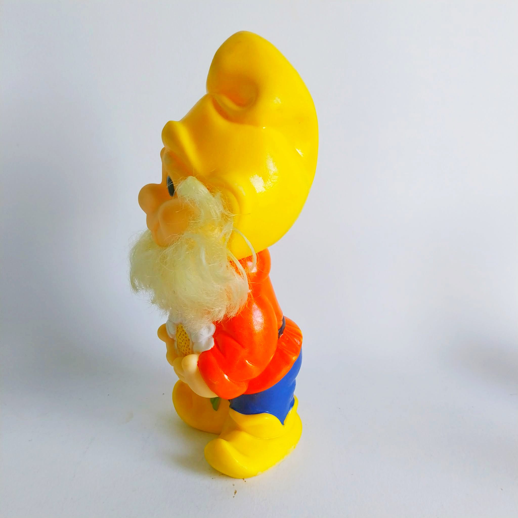 Vintage rare rubber toy Dwarf from USSR, 80s