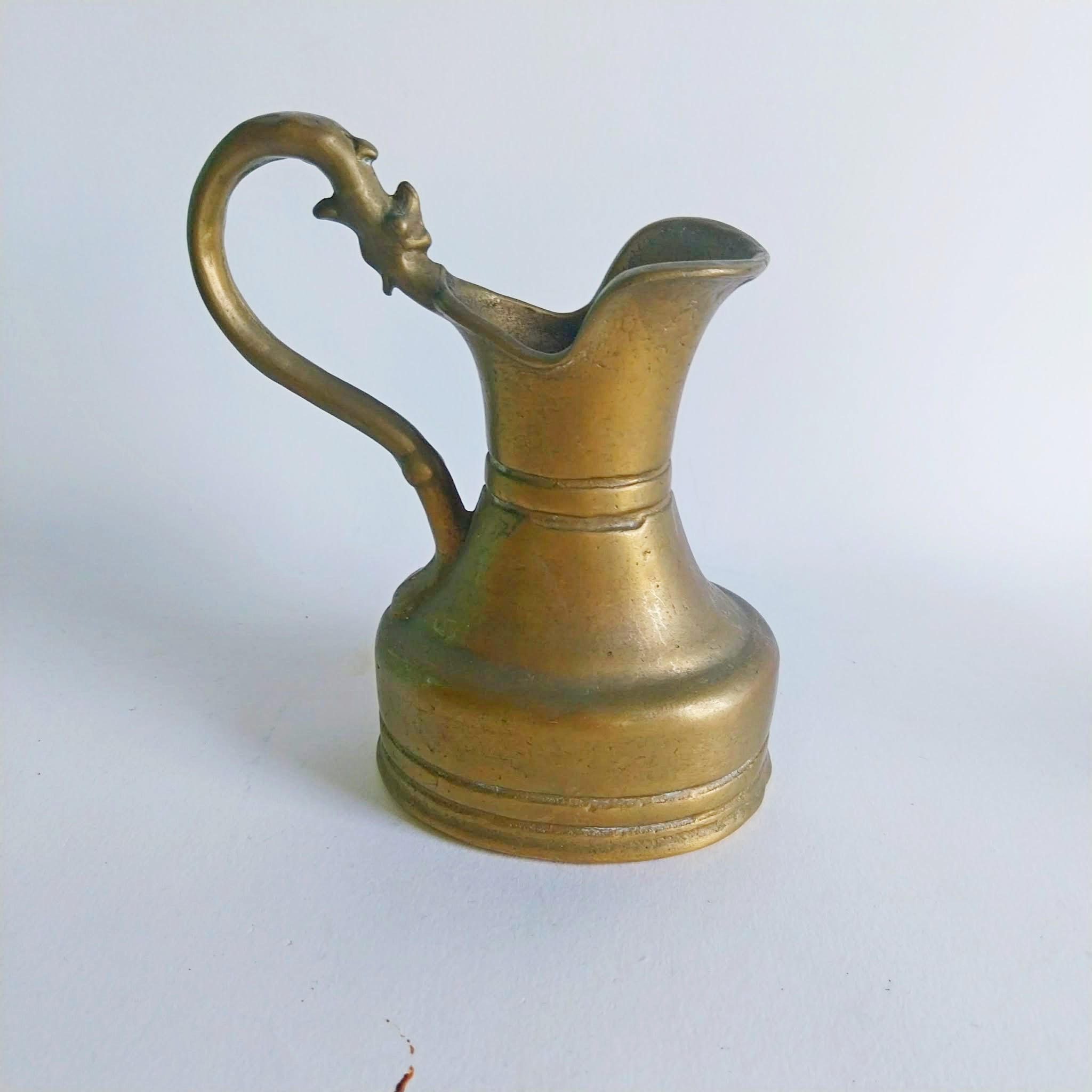 Antique brass jug, Handmade jug made of solid brass