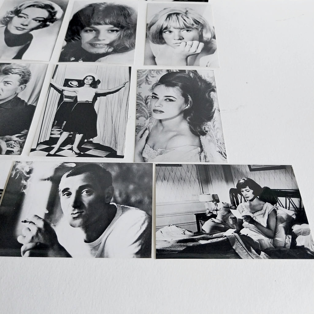 Vintage European Film Stars Photo Cards – Set of 12 Black & White