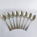 Vintage ALPACCA Silver-Plated Dinner Spoons – Set of 8 with Floral Engraving