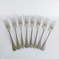 Vintage ALPACCA Silver-Plated Dinner Forks – Set of 8 with Floral Engraving