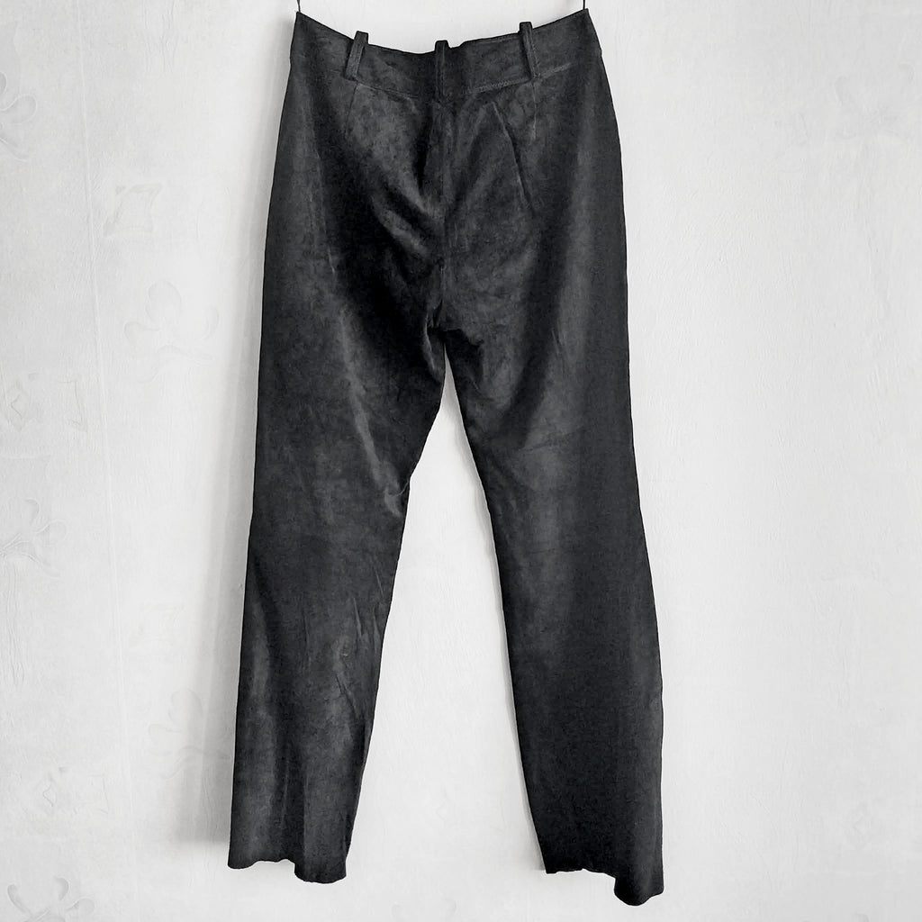 ARMA Women's Black Suede Leather Trousers – Size L