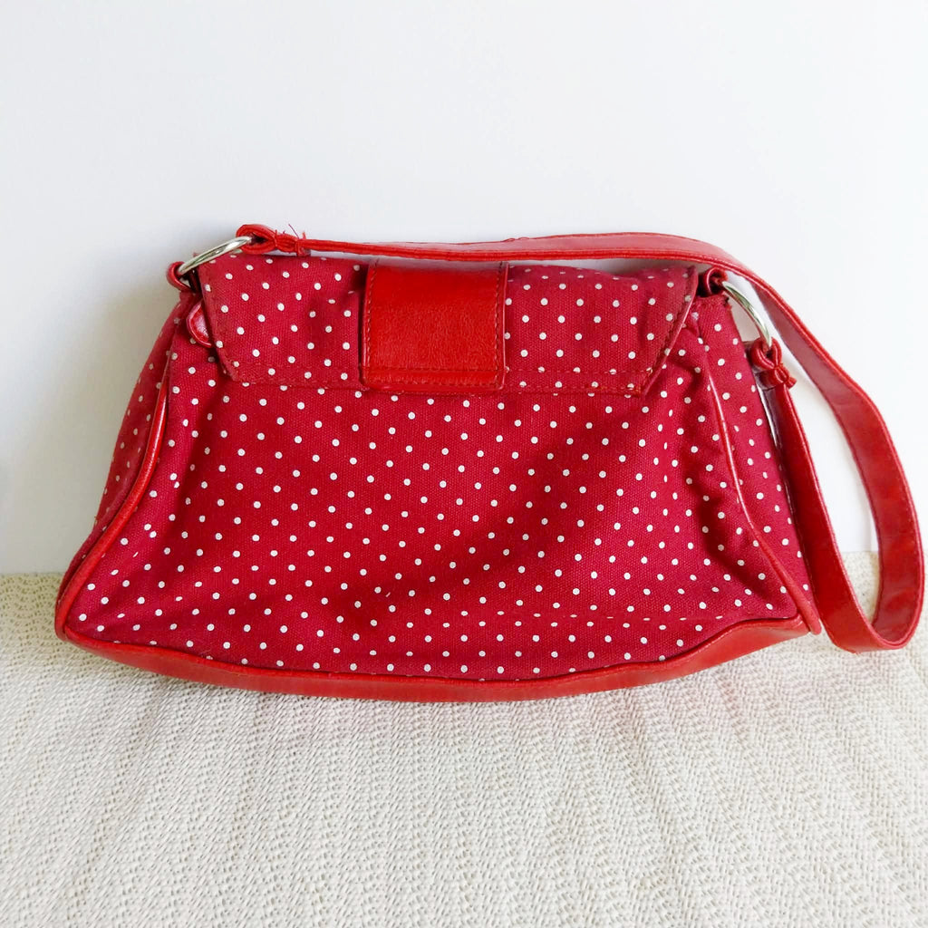 Vintage Red Polka Dot Shoulder Bag – Retro Handbag