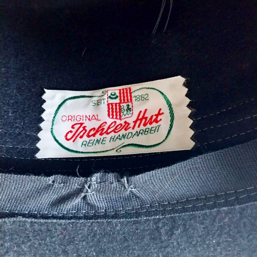 Original Ischler Hut brand label showing Seit 1862 and Reine Handarbeit