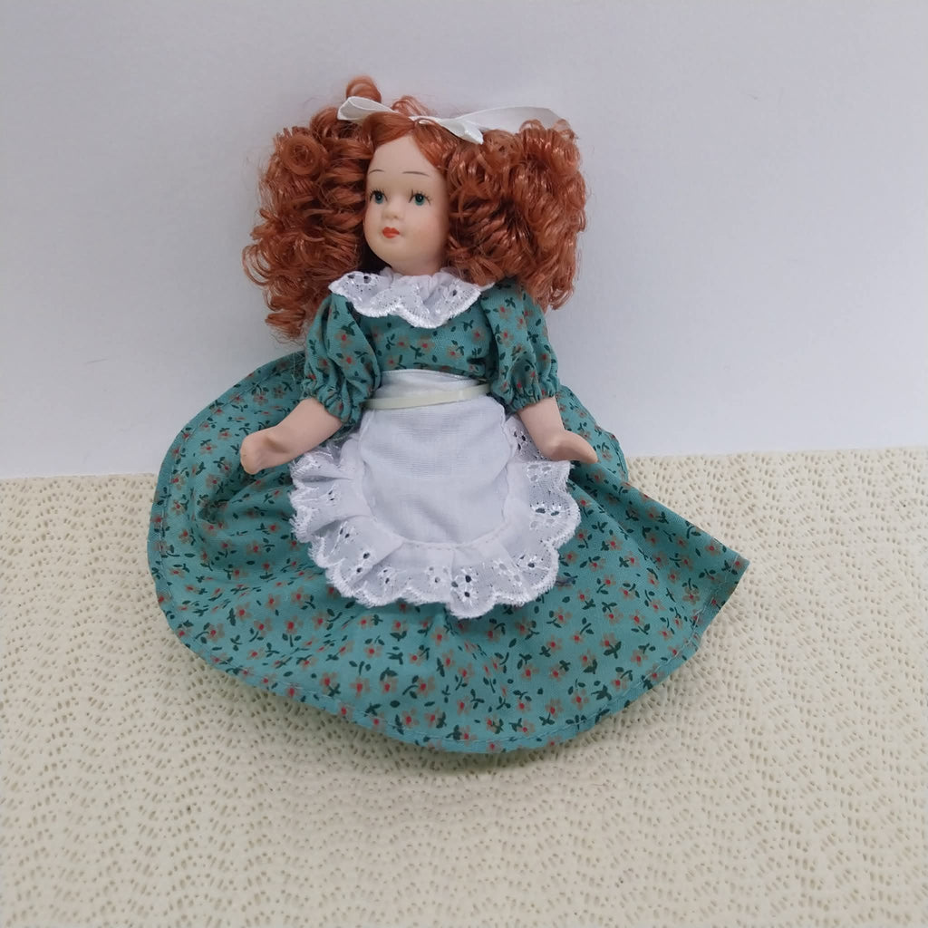 Vintage Italian Ceramic Doll, 15 cm – Collectible Small Figurine