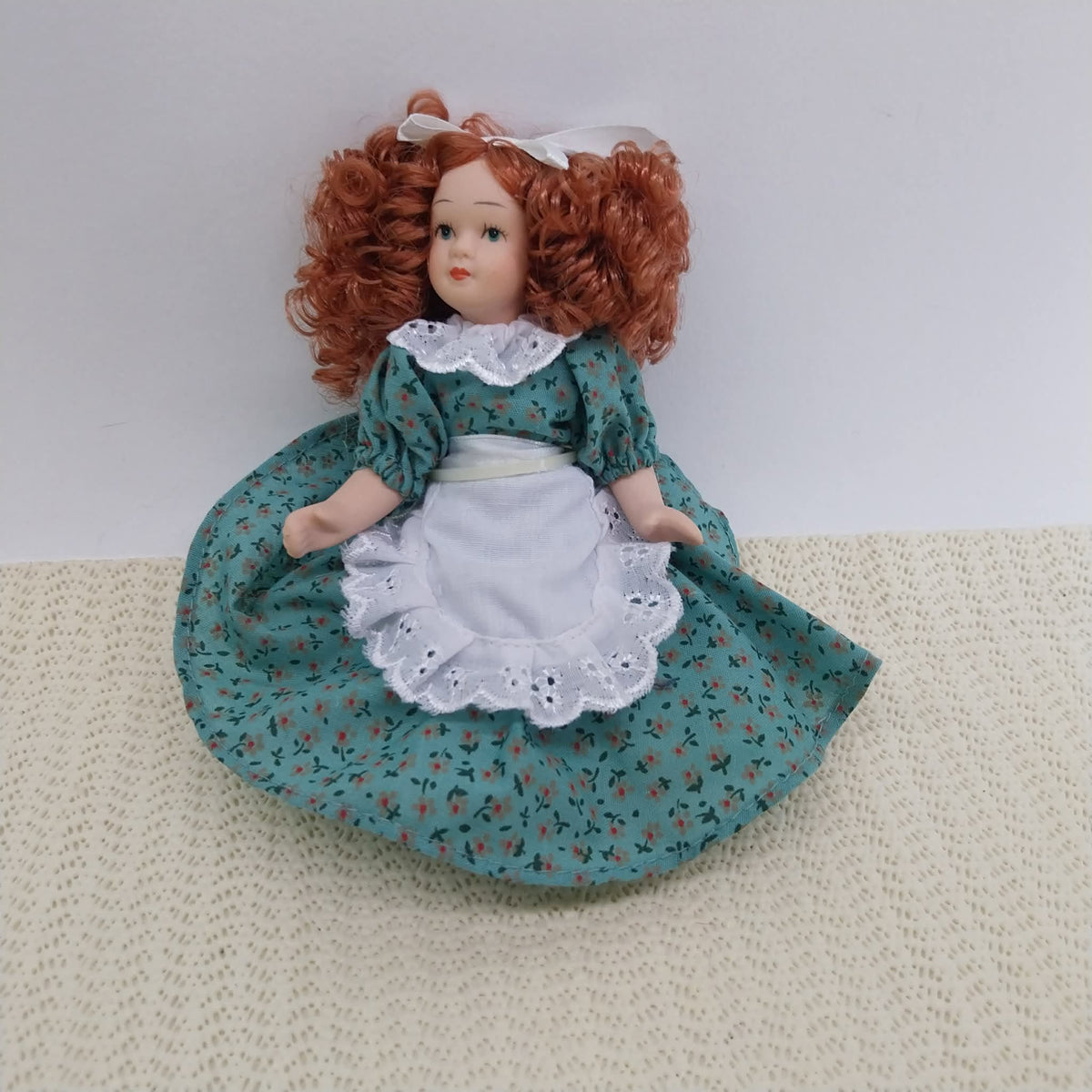 Vintage Italian Ceramic Doll, 15 cm – Collectible Small Figurine