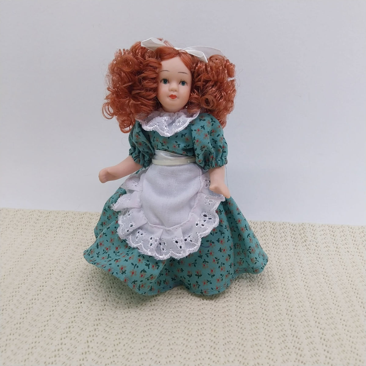 Vintage Italian Ceramic Doll, 15 cm – Collectible Small Figurine