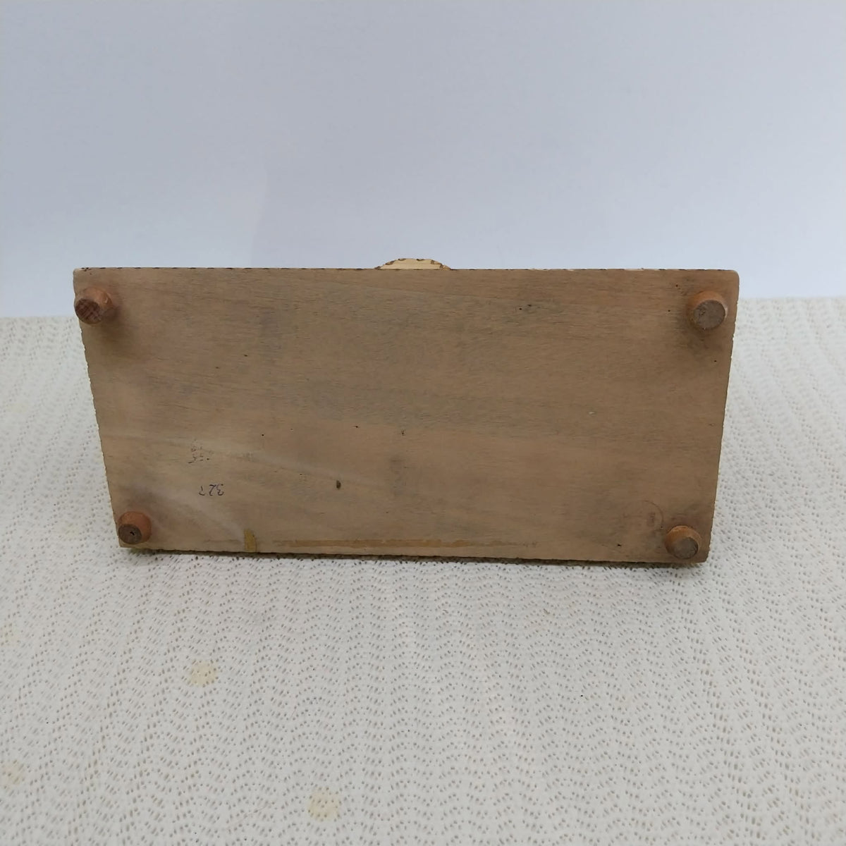 Wooden Expanding Cigarette Box with Pyrography — Bulgaria, 1970s