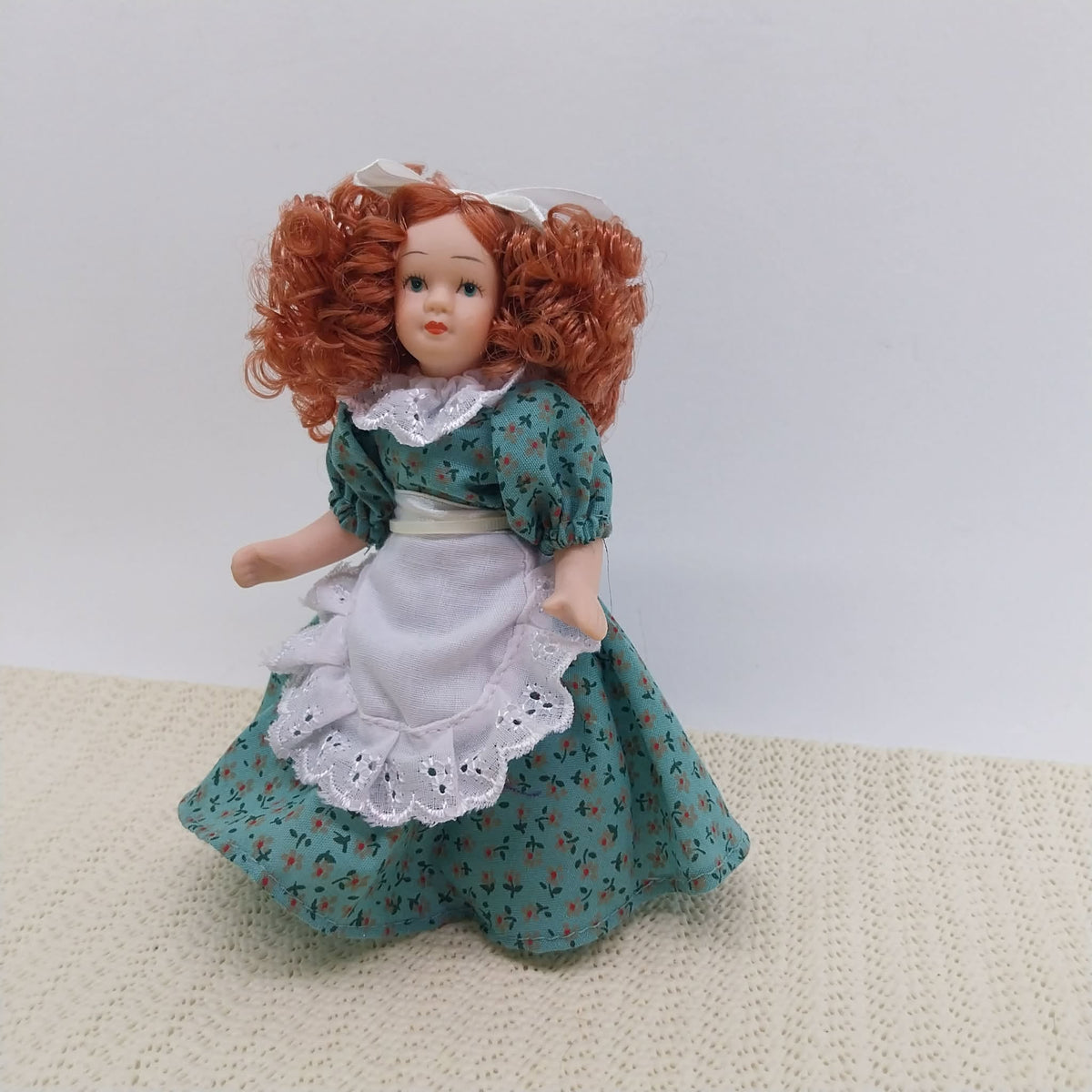 Vintage Italian Ceramic Doll, 15 cm – Collectible Small Figurine