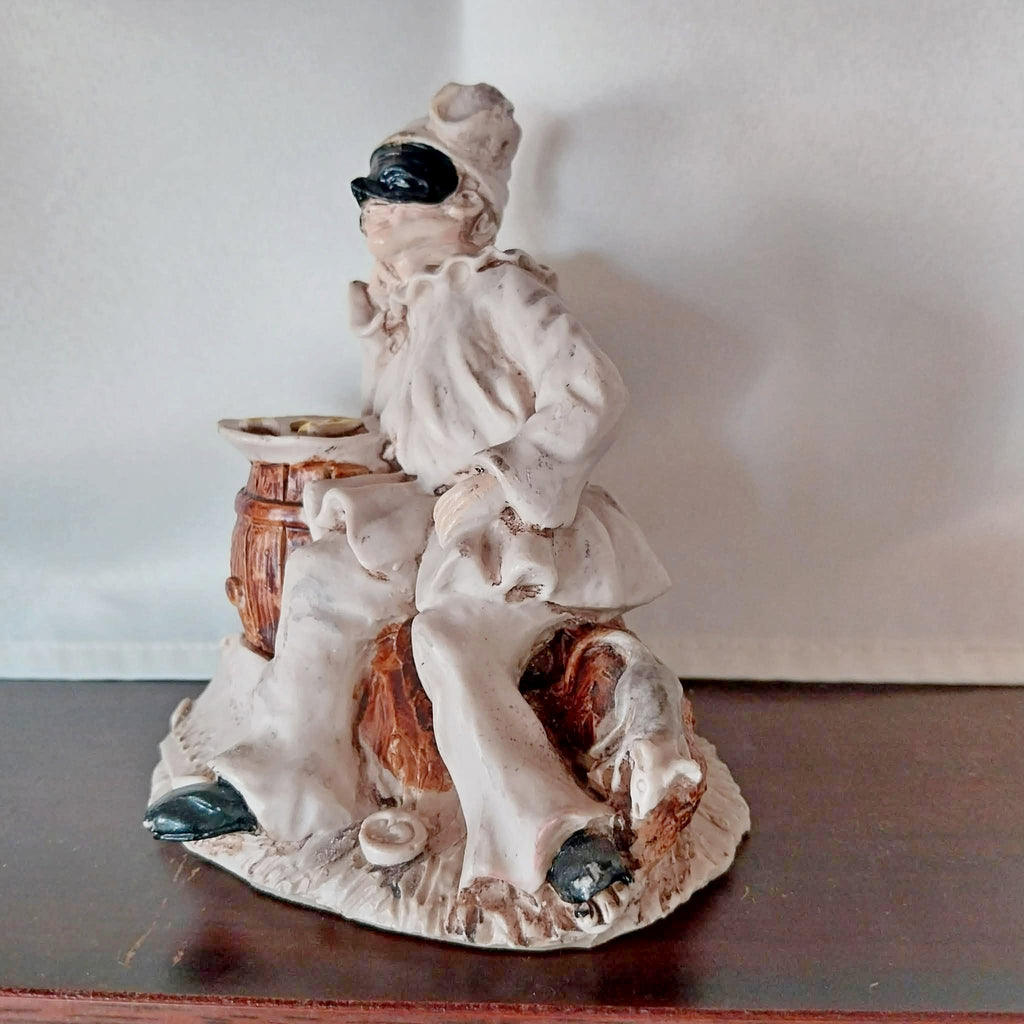 Italian Pierrot Resin Figurine “Colpa dell’Euro”