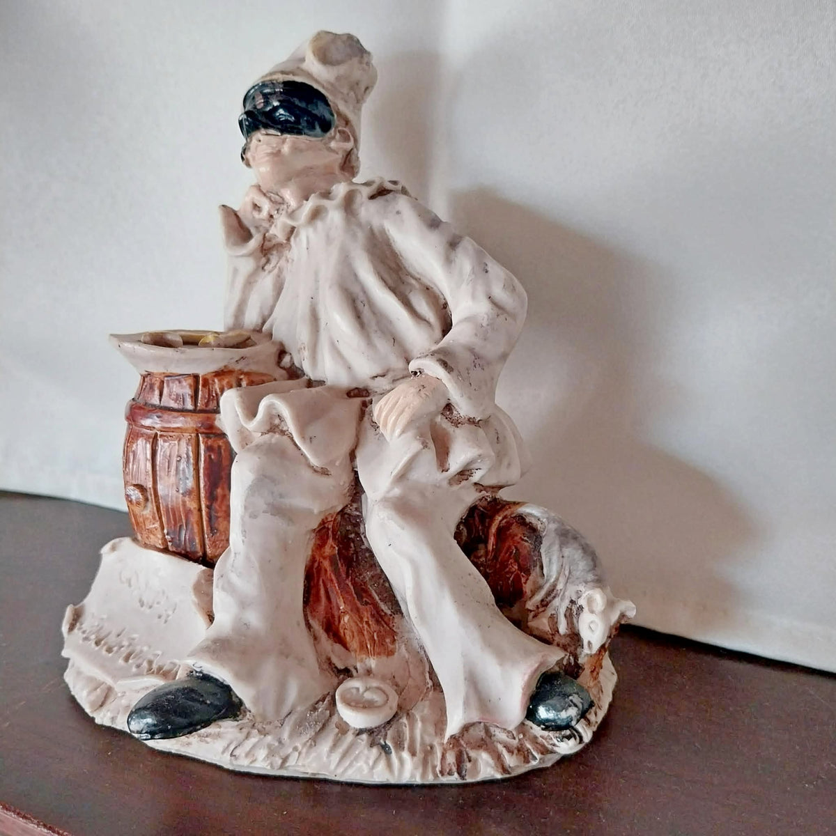 Italian Pierrot Resin Figurine “Colpa dell’Euro”