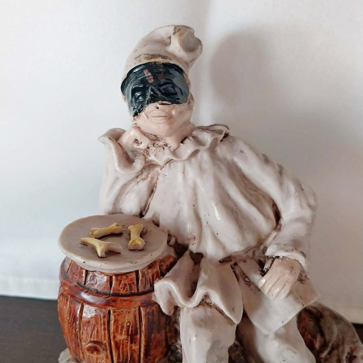 Italian Pierrot Resin Figurine “Colpa dell’Euro”